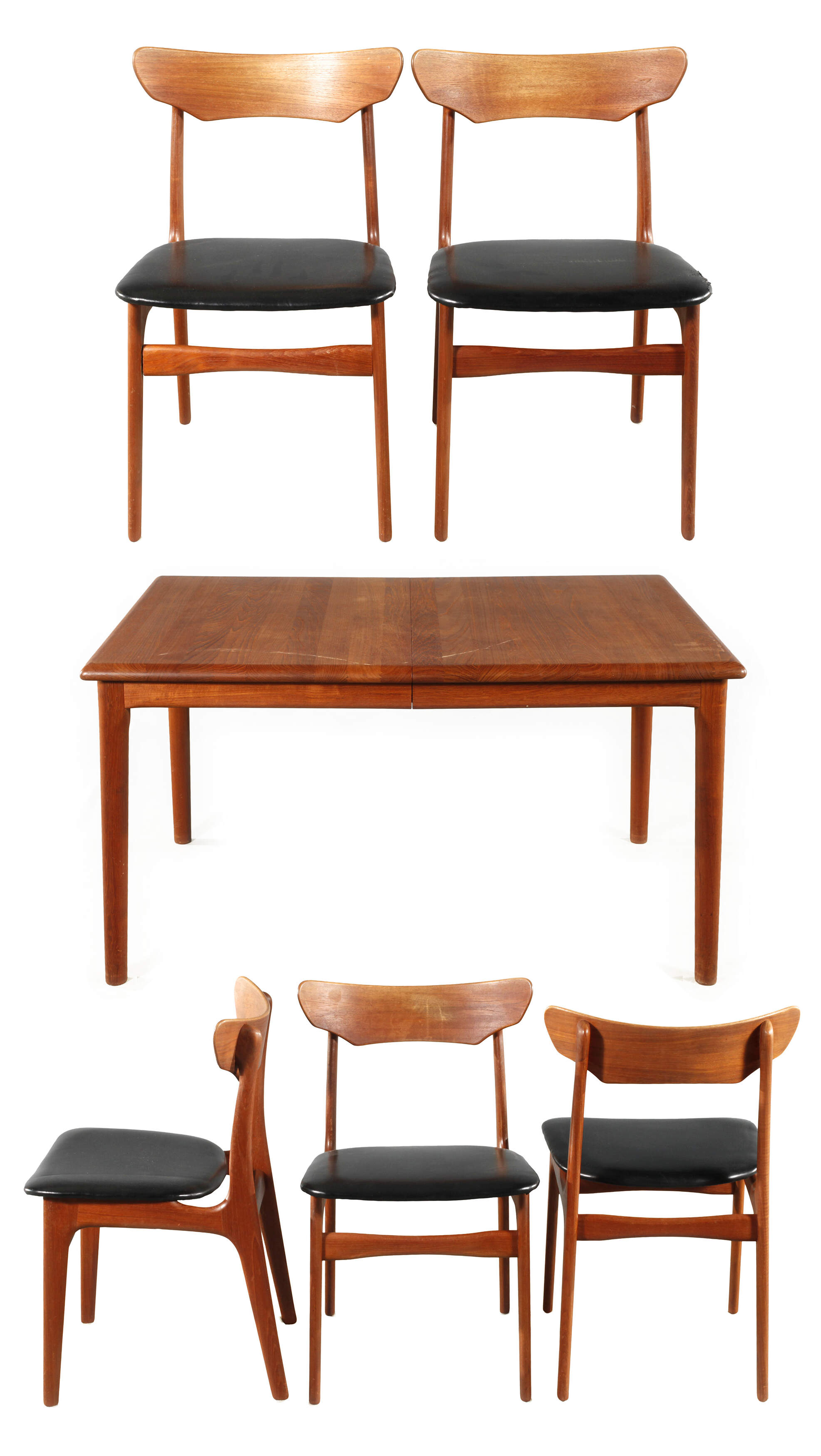 Schiønning & Elgaard, Esstisch und fünf Stühle