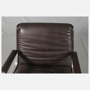 Wilkhahn vier Ledersessel "Delta"