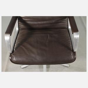 Wilkhahn vier Ledersessel "Delta"