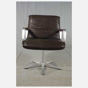 Wilkhahn vier Ledersessel "Delta"