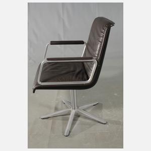 Wilkhahn vier Ledersessel "Delta"