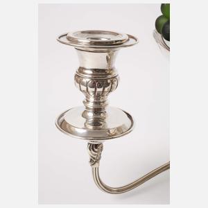 Kerzenleuchter mit Glasbukett