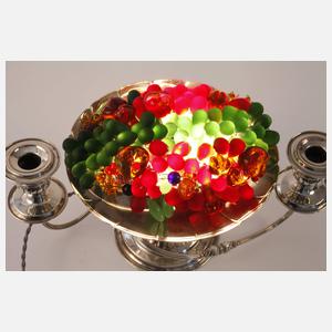 Kerzenleuchter mit Glasbukett