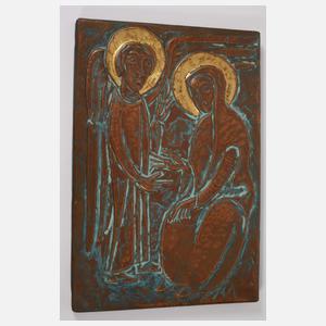 Paar Reliefs Verkündigung Jesu