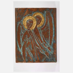 Paar Reliefs Verkündigung Jesu