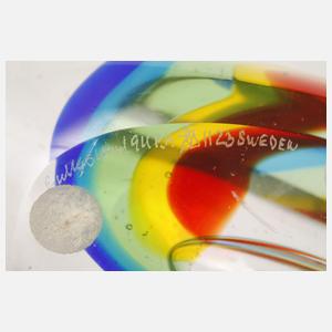 Studioglas Schale Schweden und Karaffe