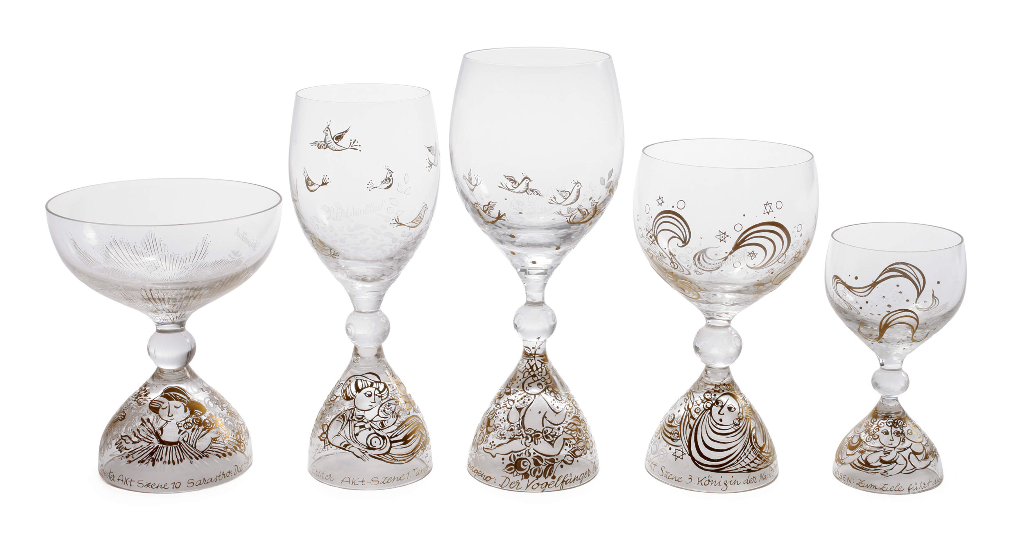 Rosenthal fünf Gläser Bjørn Wiinblad