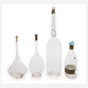 Venini Murano vier Grappaflaschen