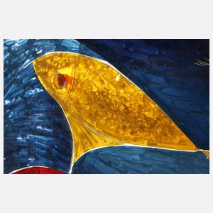 Übergroßes Glas-Wandrelief