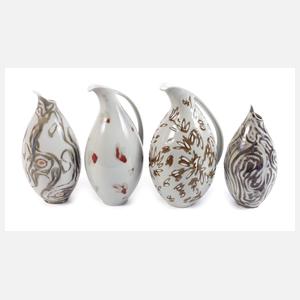 Fachschule Selb Konvolut Künstlervasen und Kannen