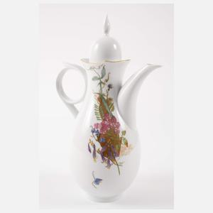 Kaffeekanne "Wellenspiel pur/Florale Ranke"