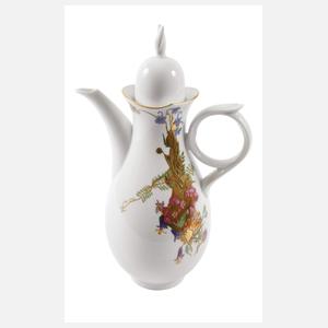 Kaffeekanne "Wellenspiel pur/Florale Ranke"