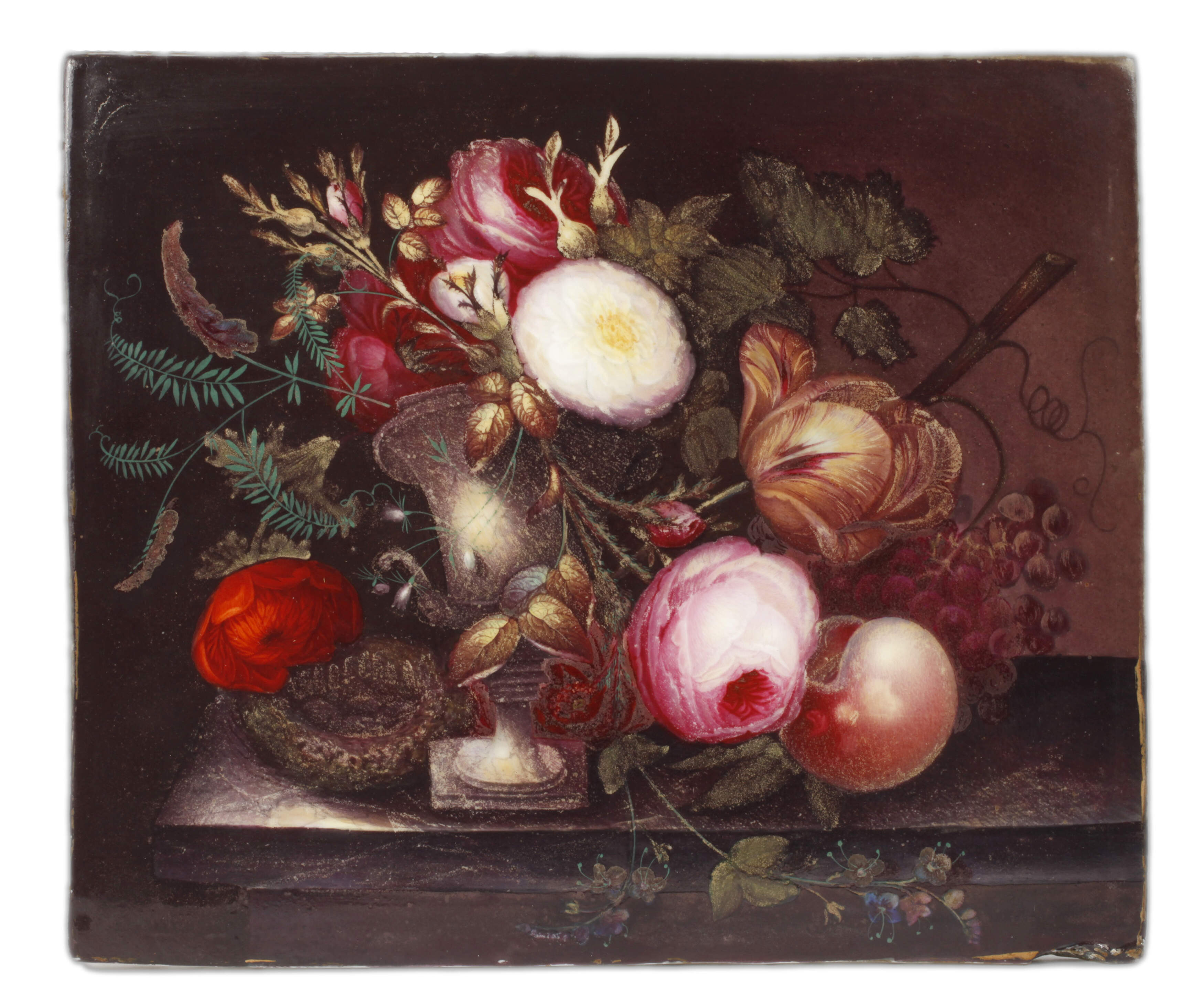 Bildplatte Tafelstillleben Biedermeier