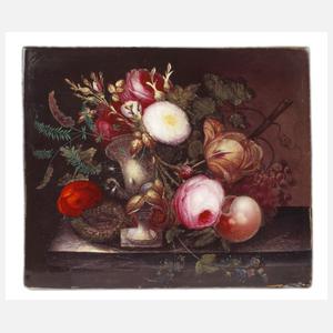 Bildplatte Tafelstillleben Biedermeier