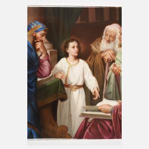 KPM Berlin Bildplatte "Der Jesusknabe im Tempel"