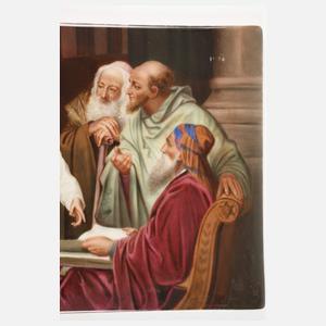 KPM Berlin Bildplatte "Der Jesusknabe im Tempel"