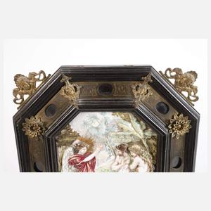 Capodimonte Bildtafel Adam und Eva im Paradies