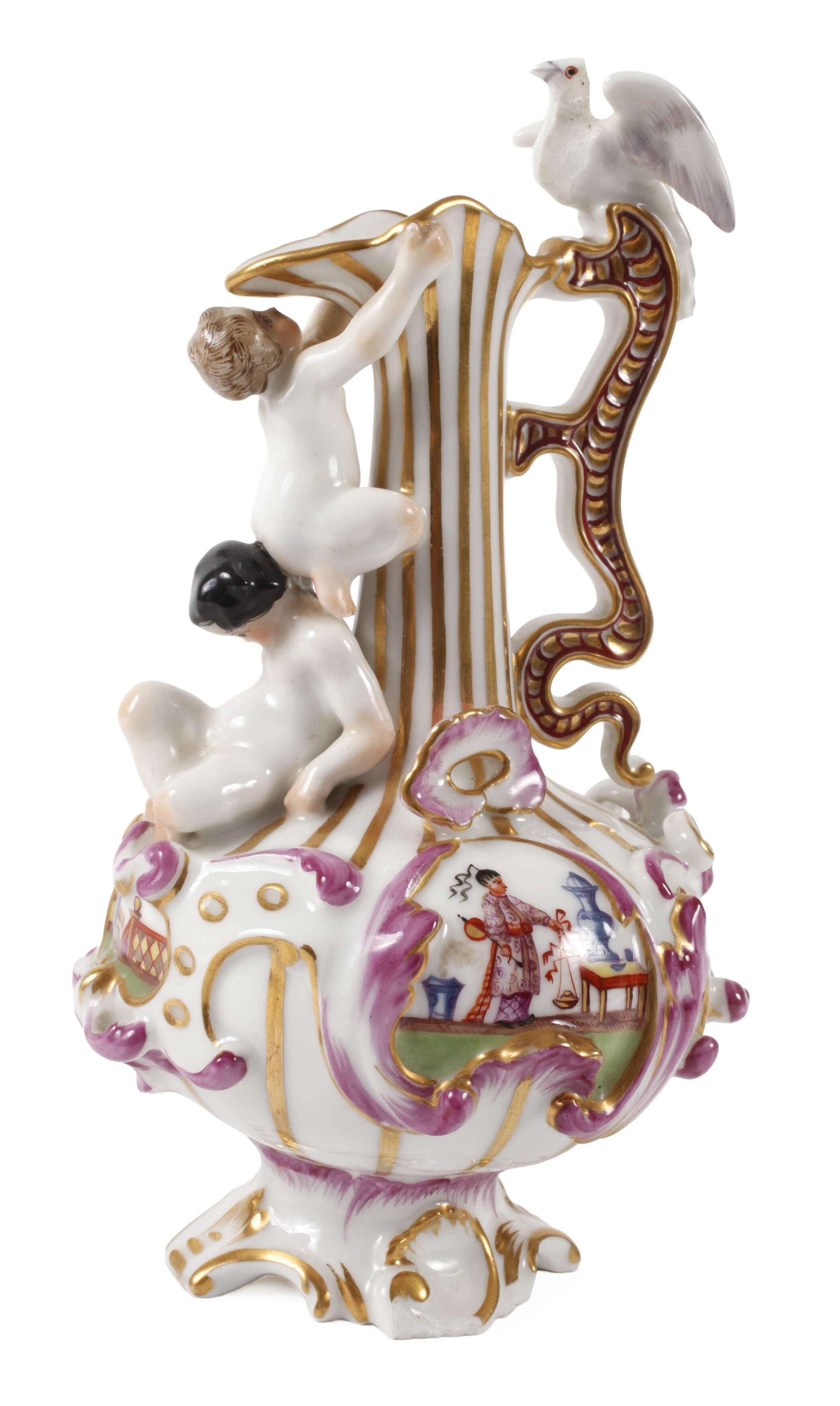 Fulda figürliche Kanne mit Chinoiserien