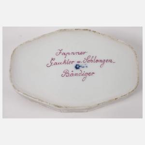 Gaunitz Dresden Deckeldose mit Chinoiserie