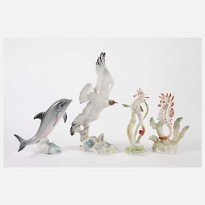 Hutschenreuther Konvolut Wassertiere