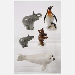 Hutschenreuther Konvolut kleine Wildtiere