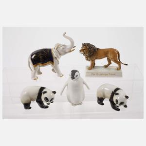 Hutschenreuther Konvolut kleine Wildtiere