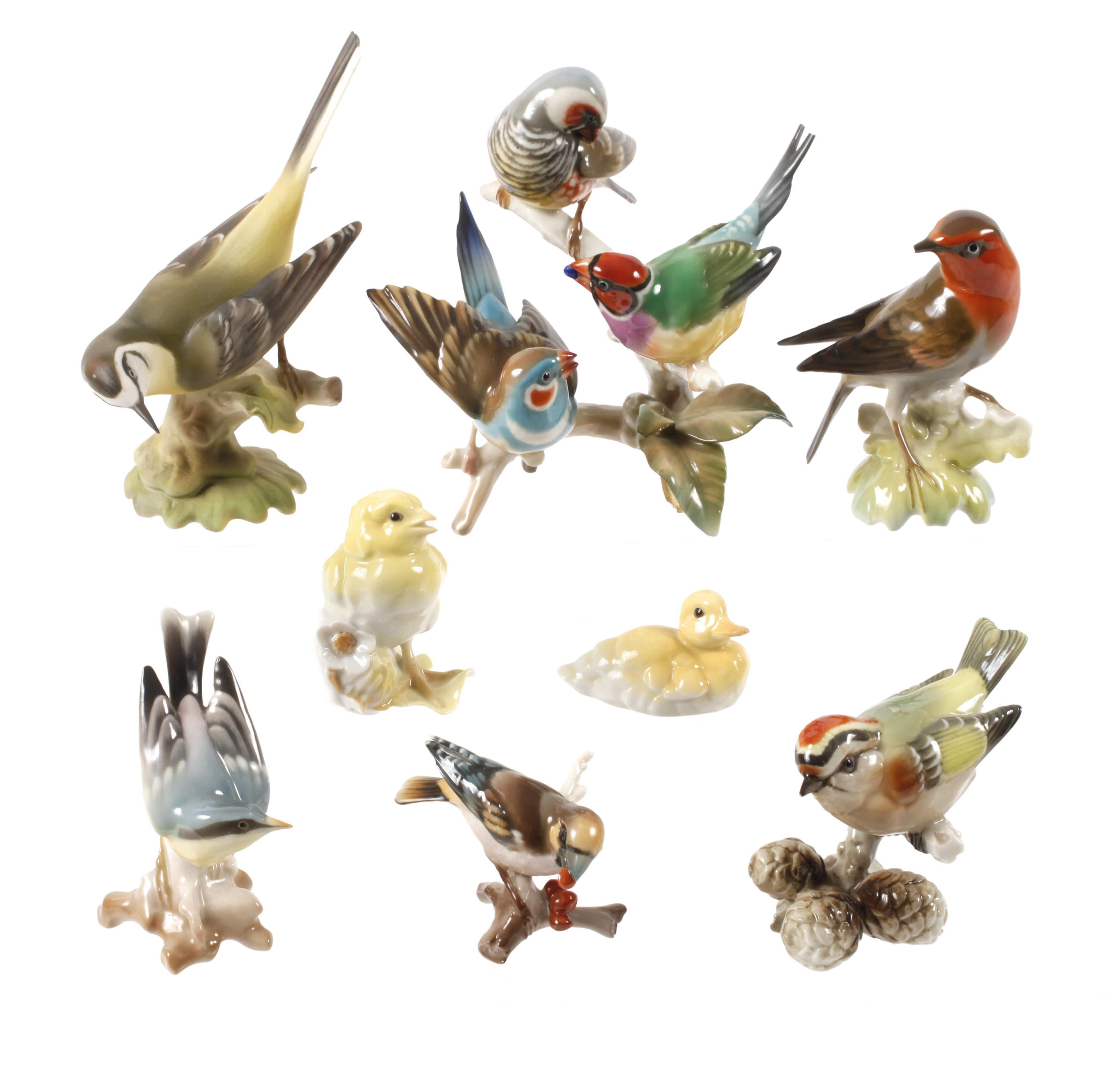 Hutschenreuther Konvolut Singvögel