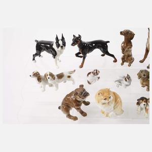 Hutschenreuther/Rosenthal Konvolut Hunde und Katzen