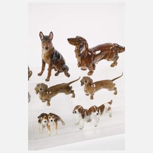 Hutschenreuther/Rosenthal Konvolut Hunde und Katzen