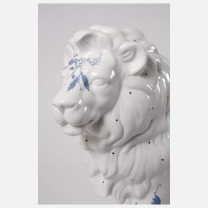 Hutschenreuther große Löwenfigur "Blue Style"