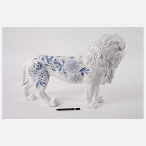 Hutschenreuther große Löwenfigur "Blue Style"