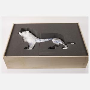 Hutschenreuther große Löwenfigur "Blue Style"