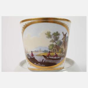 KPM Berlin Tasse Kauffahrteitszene