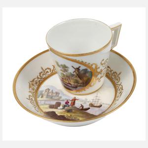 KPM Berlin Tasse Kauffahrteitszene