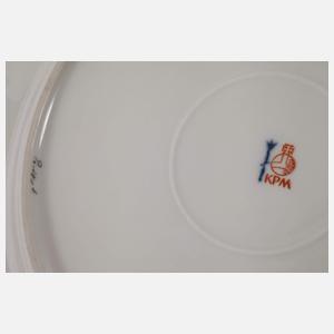 KPM Berlin zwölf Platzteller Blumen und Insekten