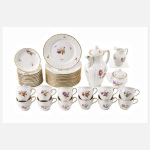 KPM Berlin Kaffeeservice Blumen und Insekten