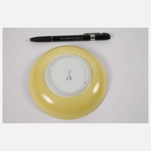 Meissen Schälchen Holzschnittblume und Insekten