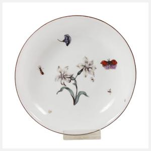 Meissen Schälchen Holzschnittblume und Insekten