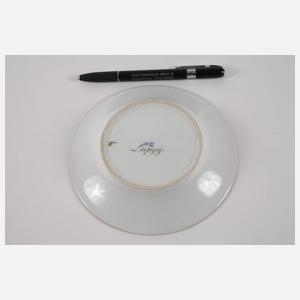 Meissen Untertasse mit Ansicht "Leipzig"