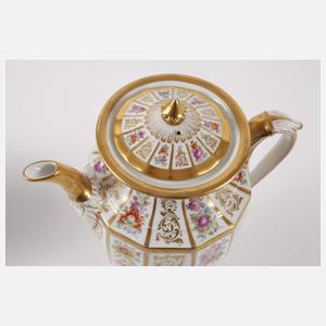 Meissen prunkvolles Kernstück Blumen-/Goldmalerei