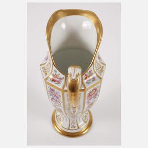 Meissen prunkvolles Kernstück Blumen-/Goldmalerei