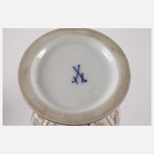 Meissen prunkvolles Kernstück Blumen-/Goldmalerei