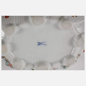 Meissen prunkvolle "Dose mit Schwan und Amorette"