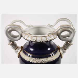 Meissen große Schlangenhenkelvase Amsterdamer Art