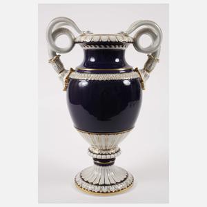 Meissen große Schlangenhenkelvase Amsterdamer Art