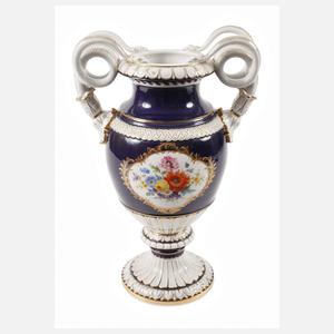 Meissen große Schlangenhenkelvase Amsterdamer Art