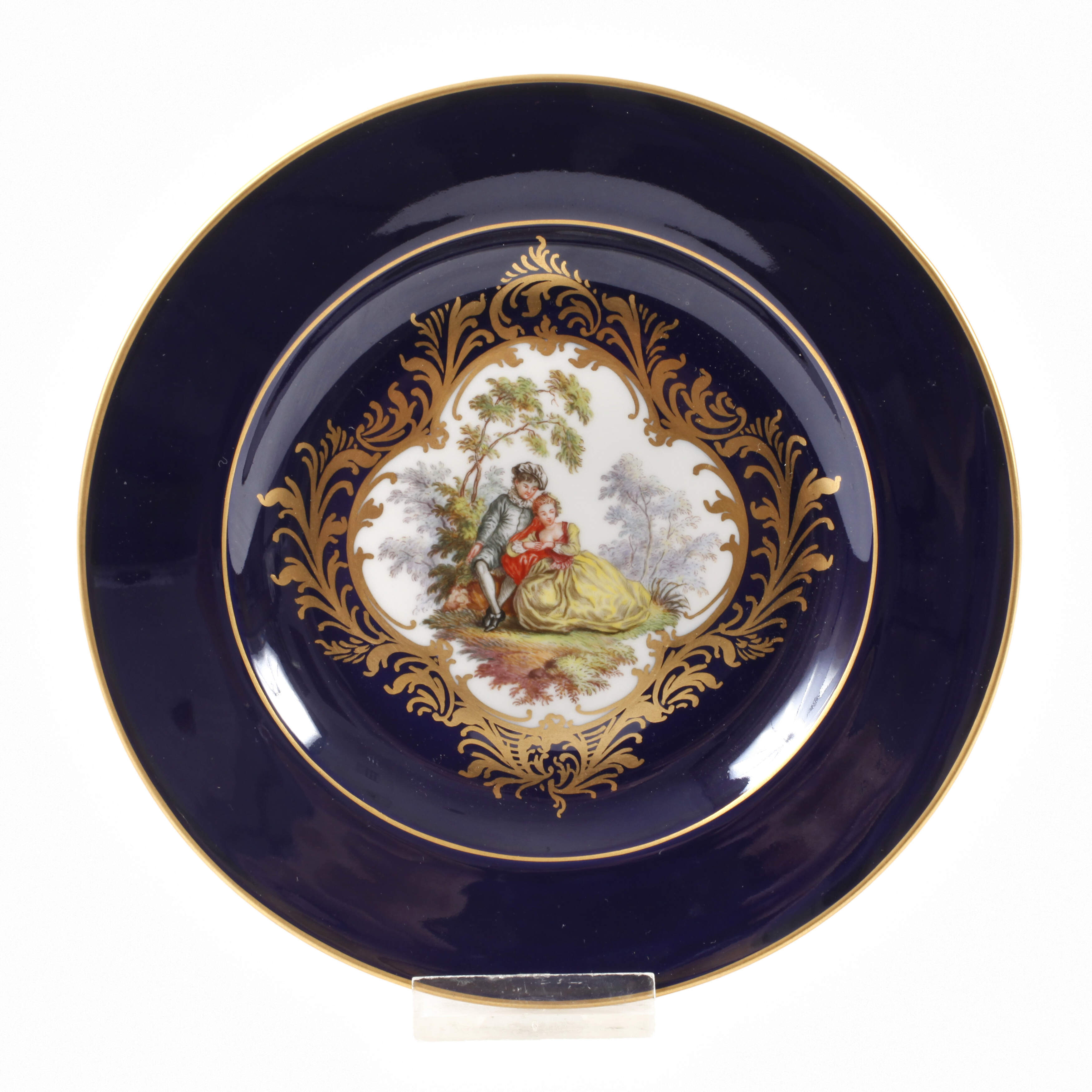 Meissen kleiner Wandteller Figurenmalerei