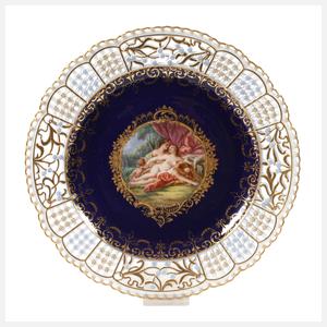 Meissen Durchbruchteller "Jupiter und Kallisto"