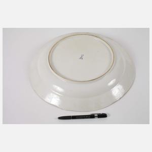 Meissen große Prunkschale Storchenmotiv