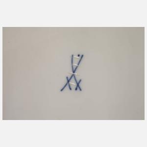 Meissen große Prunkschale Storchenmotiv